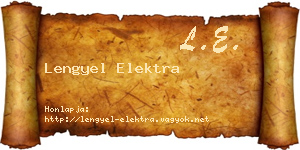 Lengyel Elektra névjegykártya
